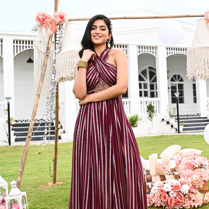 Stardust Violet Long Dress